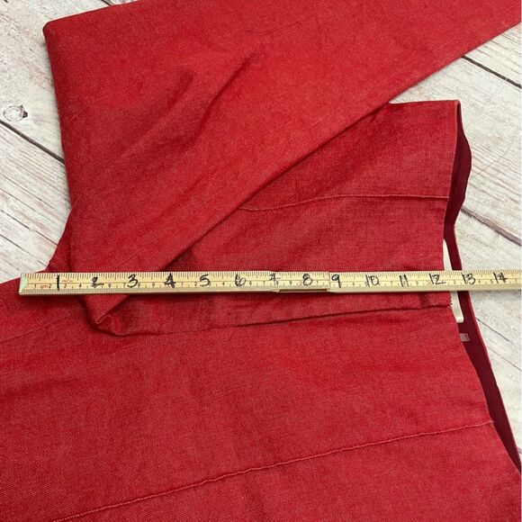 Diane Von Furstenberg Red Pants High Waist Tapered Leg Skinny Ankle Size 8 - Picture 8 of 11